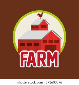 farm fresh stable icon vector illustration design