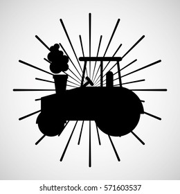 farm fresh tractor icon vector illustration design