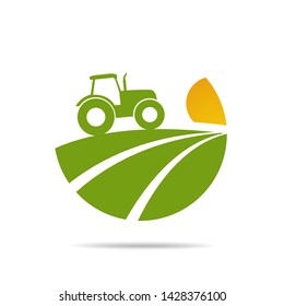 Farm fresh of vector emblems and stickers . Farming and agriculture, organic food, locally grown design elements for product packaging