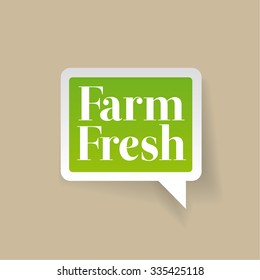 Farm fresh vector label 