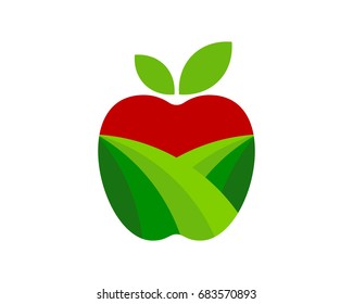 Farm Fruit Icon Logo Design Element