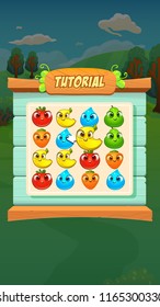 Farm Fruits Match 3 Tutorial - Mobile Game Assets