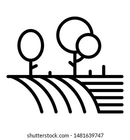 Farm garden icon. Outline farm garden vector icon for web design isolated on white background