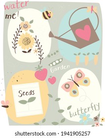 Farm Garden Vegtables Print Vector