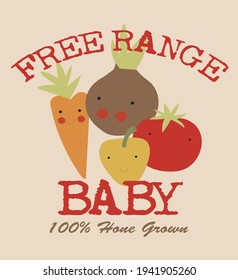 Farm Garden Vegtables Print Vector