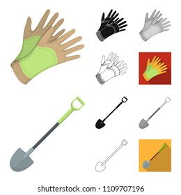Farm and gardening cartoon,black,flat,monochrome,outline icons in set collection for design. Farm and equipment vector symbol stock web illustration.