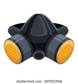 Farm gas mask icon. Cartoon of farm gas mask vector icon for web design isolated on white background