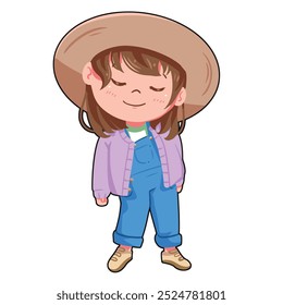 ”CHARMING FARM GIRL" perfect for stickers, merchandise, mascots, clothing embroidery, and apparel designs. This pack offers high-quality, eye-catching characters, easy to use and scalable.