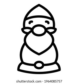 Farm gnome icon. Outline Farm gnome vector icon for web design isolated on white background