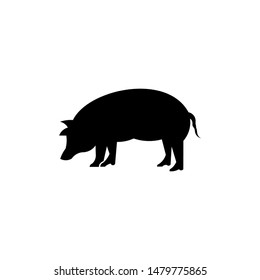 farm goat pig chicken siluet logo