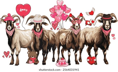 Farm Goat Valentine's Day Goat Lovers