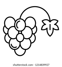Farm grape icon. Outline farm grape vector icon for web design isolated on white background