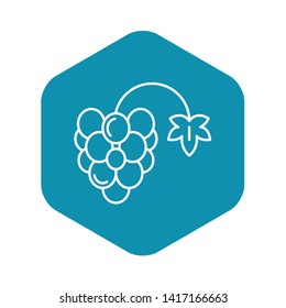 Farm grape icon. Outline farm grape vector icon for web design isolated on white background