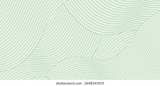 farm green banner, organic abstract background with fields. wavy green lines, natural organic products. ecology background. striped farmer green Pattern
