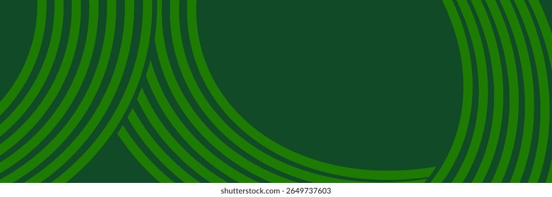 Banner verde da fazenda. Produtos orgânicos fundo abstrato com campos. Linhas verdes onduladas, pano de fundo para anunciar produtos orgânicos naturais. Contexto ecológico. Padrão verde do agricultor listrado