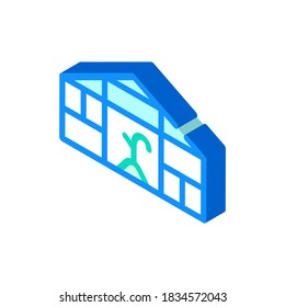 farm greenhouse isometric icon vector. farm greenhouse sign. isolated symbol illustration