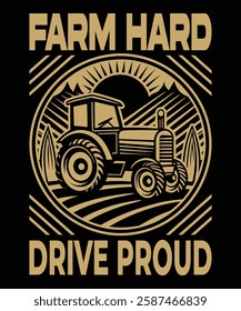 Farm Hard Drive Proud t-shirt design vector template