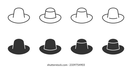 Farm hat icon. Vector illustration.