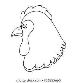 farm hen isolated icon