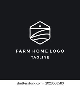 Design-Vorlage für das Logo des Bauernhofs. Vektorgrafik.