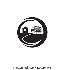 farm home logo design vector