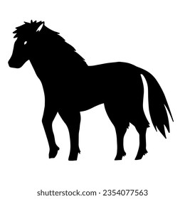 Farm Horse Icon, True Black Icon