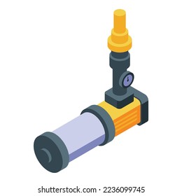 Farm hose icon isometric vector. Water system. Garden pipe