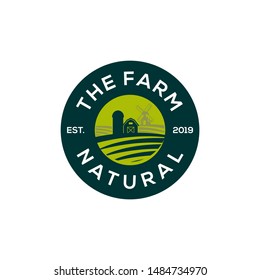 The Farm House Barn Windmill Symbol Logo Template 