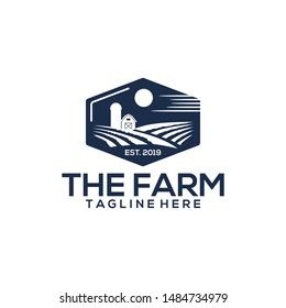 The Farm House Barn Windmill Symbol Logo Template 