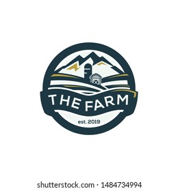 The Farm House Barn Windmill Symbol Logo Template 