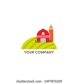 Farm House concept logo, Barn Vector