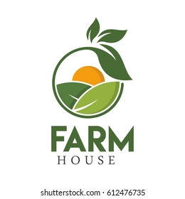 Farm House Concept Logo Full Vector