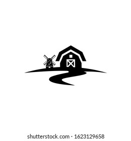 Farm House concept logo, Isolated on white background.