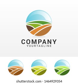 Farm house concept logo template