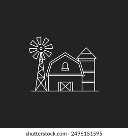 Casa de campo de diseño de Vector plano