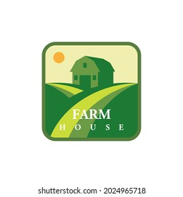 Farm house full vector logo concept