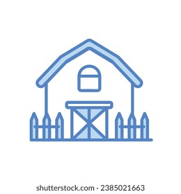 Icono de Farm House aislar ilustración de material vectorial de fondo blanco