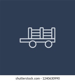 Farm house icon. Farm house linear design concept from Agriculture, Farming and Gardening collection. Simple element vector illustration on dark blue background.