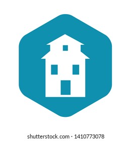 Farm house icon. Simple illustration of farm house vector icon for web design isolated on white background