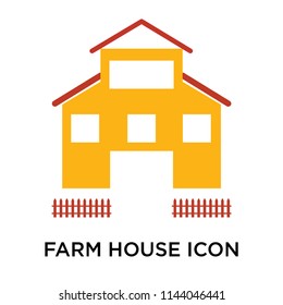 Farm house icon vector isolated on white background for your web and mobile app design, Farm house logo concept