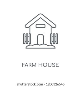 Farm house linear icon. Farm house concept stroke symbol design. Thin graphic elements vector illustration, outline pattern on a white background, eps 10.