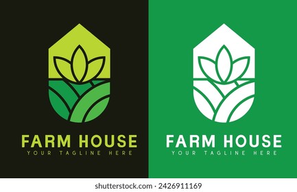 Diseño de logotipos de casas de campo Agricultura