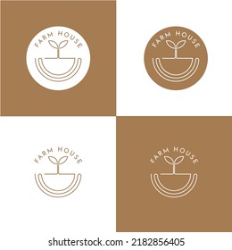 farm house logo design inspiration. vector illustration