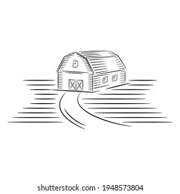 farm house logo.  icon and illustration