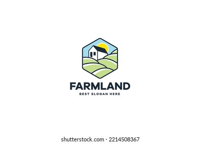 Farm House Logo Illustration Vector Template
