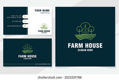 Farm house logo template on modern style