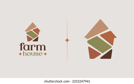 Farm House Logo Template. Universal creative premium symbol. Vector illustration. Creative Minimal design template. Symbol for Corporate Business Identity