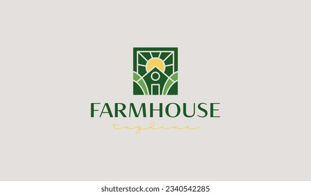 Farm House Logo Template. Universal creative premium symbol. Vector illustration. Creative Minimal design template. Symbol for Corporate Business Identity