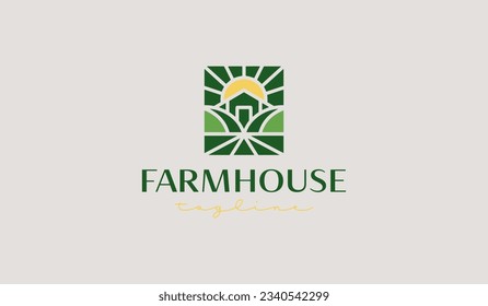 Farm House Logo Template. Universal creative premium symbol. Vector illustration. Creative Minimal design template. Symbol for Corporate Business Identity