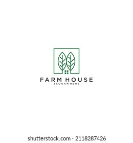 farm house logo template  in white background